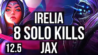 IRELIA vs JAX (TOP) | 8 solo kills, 67% winrate, 8/2/8, Legendary | NA Master | 12.5