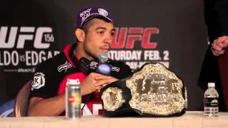 Jose Aldo Says Faber Was His Toughest Fight (UFC 156 Post-Fight Press Conference)