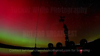 Northern Lights viewed from Wakita, Oklahoma Time lapse 5/11/2024