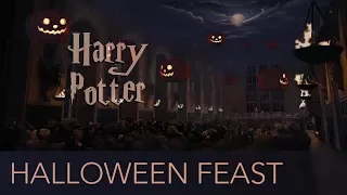 Hogwarts Great Hall Halloween Feast - Harry Potter Animated Ambience - 1 Hour 🎧 ASMR