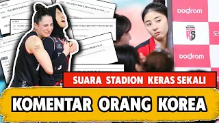 RAMAINYA KOMENTAR FANS KOREA 🇮🇩🇰🇷 KEPADA MEGAWATI RED SPARKS VS PINK SPIDERS