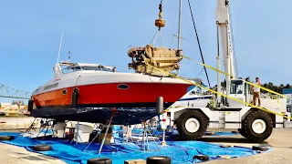 Pulling the MASSIVE Diesel Engines From My 30yr Old Italian Yacht