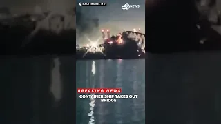 Container ship crashes into Maryland Bridge, 7 people fall into water
