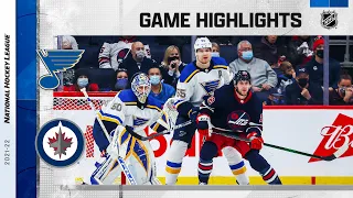 Blues @ Jets 12/19/21 | NHL Highlights