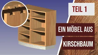 Wohnzimmerschrank - Teil 1 – Planung (CAD) und Herstellung von Leimholzplatten, hobeln, verleimen