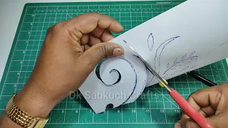 Stencil Wall Painting Tree || Paper Flowers Origami Easy || Paper Cutting Design || Paper Cutting