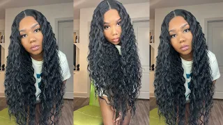 $40 Human Hair Vibes!! GLULESS 34 Inch WAVY WIG!! 😍🌊🥳 OUTRE KALLARA MELTED HAIRLINE| SAWLIFE