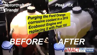 2019 Ford Edge 2.0 Ecoboost coolant flush with vacuum tool