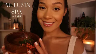 ASMR Cozy Autumn Spa 🍂🍊Most Relaxing Oil Scalp Treatment, Haircut and Scalp Massage For Sleep