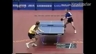 European Champs 2002 Waldner vs Kreanga  highlights