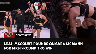 Bellator 300 highlights: Leah McCourt destroys Sara McMann in first round with nasty ground & pound