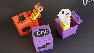 Origami Halloween Surprise box | Halloween origami paper crafts funy toys | 萬聖節摺紙