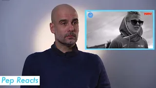 Pep Guardiola Reacts to Zinchenko Rapping