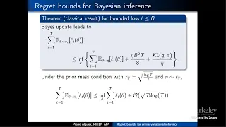 A Generalization Bound for Online Variational Inference