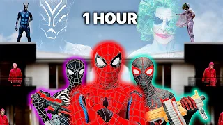 TEAM SPIDER-MAN vs BAD GUY TEAM ( 1 Hour ) || The SUPER BATTLE of BLACK PANTHER