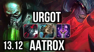 URGOT vs AATROX (TOP) | Rank 3 Urgot, 13/2/0, 800K mastery, Dominating | NA Grandmaster | 13.12