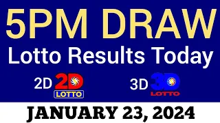 Lotto Result Today 5pm Draw January 23 2024 Swertres Ez2 PCSO Live Result