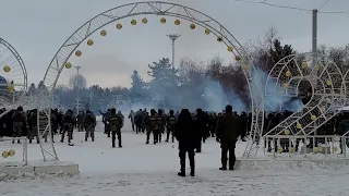 Открытое сопротивление митингующих и полиции началось в Усть-Каменогорске 2