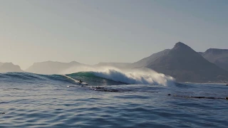 Surfski riding massive waves (short clip, film and edit by Rick Wall Films)