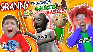 GRANNY the SCHOOL TEACHER! BALDI'S BASICS vs CRINGE TEACHER & FORTNITE (FGTEEV Skit)