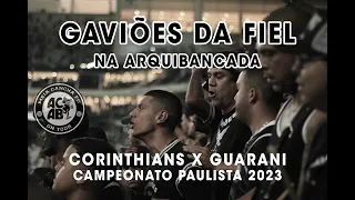 MEIA CANCHA FC / Gaviões da Fiel na arquibancada. Corinthians x Guarani, Campeonato Paulista 2023.