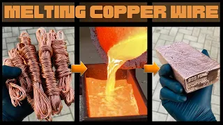 Melting Copper Wire - Big Copper Cable Bar - ASMR Metal Melting - BigStackD Trash To Treasure