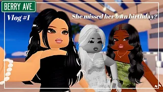 MY FRIEND ALMOST MISSES HER OWN BIRTHDAY DINNER!?!? | Vlog #1 | Berry Avenue Roleplay | w/ voices