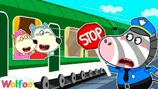 No No! Keep Safety On The Train /Wolfoo Learn Safety Tips For Kids|Wolf fun friend |