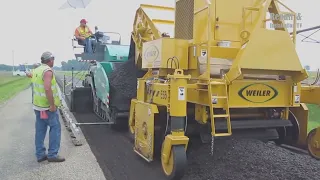 The Largest Girder Launcher. World Largest Asphalt Paving Equipment Machines In Working