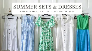 Summer Dresses and Sets Amazon Haul | Over 40 Try On