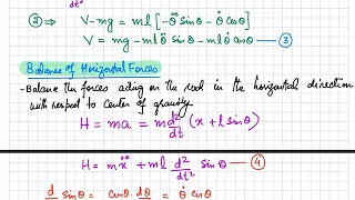 14. Inverter Pendulum Model -- Differential Equations
