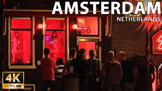 Amsterdam — Red Lights Walk / Netherlands 🇳🇱 - 4K 60fps (UHD)