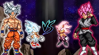 Son Goku V4 OP (AF) & Sonic Chaos RN V2 OP (AF) VS Goku Black Purgation OP (AF) & Sonic Black V2 OP🔥