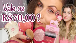 TESTANDO LANÇAMENTOS LINHA NIINA SECRETS: PINCEL DE BASE DENSITY E BLUSH MARMORIZADO