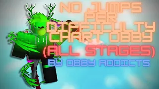 No Jumps Per Difficulty Chart Obby ALL STAGES! | Roblox Obbies