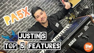 Korg PA5X Professional Arranger - Justin's Top 5 Features - Overview & Demo @ Belfield Music