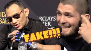 Khabib Nurmagomedov calls Tony Ferguson a Fake Mexican  (UFC 249)