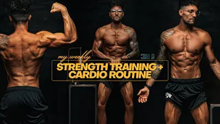 my weekly STRENGTH TRAINING + CARDIO routine to BUILD MUSCLE & GET SHREDDED!🔥