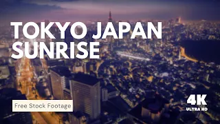 Tokyo Japan Sunrise Time Lapse (4K UHD)