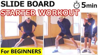 【5-min Slide Board STARTER WORKOUT】For Beginner｜Strong & Slim Legs｜Weight Loss｜Skating HIIT Exercise