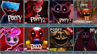 Poppy Playtime 3 Minecraft , Poppy Roblox 1+2+3+4 , Poppy 2 Mobile , Poppy 3 Steam Mod,Poppy 4 Steam