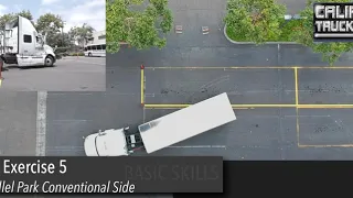 California Truck Driving Academy - Class A Parallel Park Conventional Side