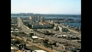 San Diego California Harbor Drive 1970's.