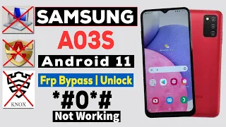 Samsung A03s Frp Bypass Android 11 | Google Account Bypass Samsung A03s No Pc | No Alliance Shield X
