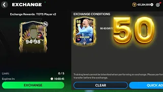 50x 94-98 TOTS Exchange Packs In FC Mobile 24