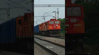 😍RARE SOUND OF THIS LOCO | AGGRESSIVE🔥HONKING OF WDG4G | #indianrailways #youtubeshort #viralshorts