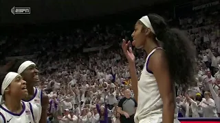 😂 Angel Reese Licks Fingers After Her Bucket + The Foul In Undefeated #3 LSU Tigers Win vs Tennessee