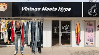 We Opened Up a VINTAGE Clothing Store At a BEACH!!!