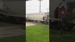 CN 9530 Local Shoves into ChemTrade, Put Tank into it and Deliver Hopper Car in it,Menasha, WI