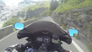 stelvio downhill  on a honda fireblade